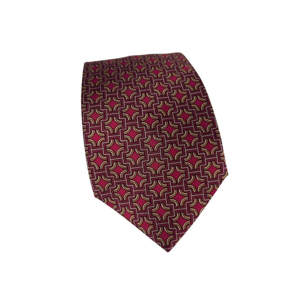 Hermes Silk Vintage Tie Geometric Print